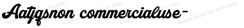 Aatjqsnon commercialuse字体转换